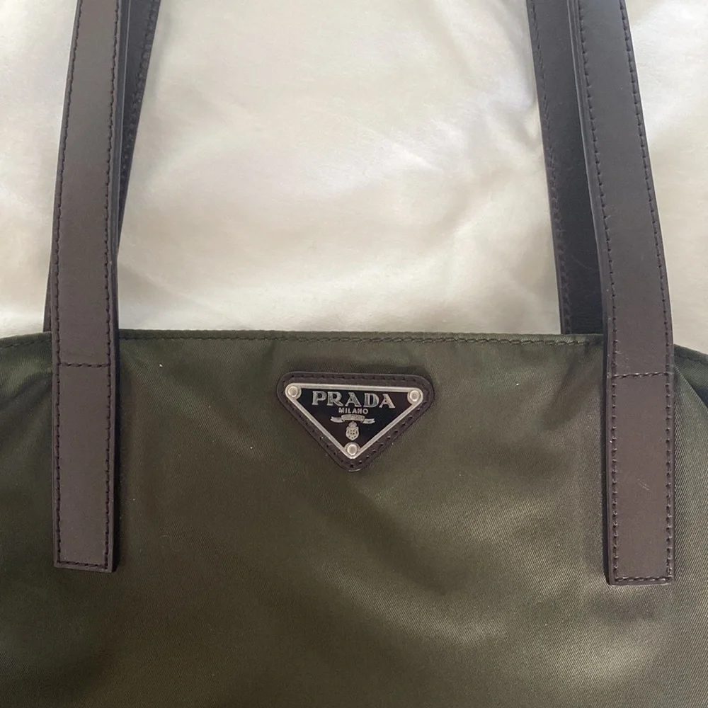 PRADA great condition brown nylon tote - Picture 2 of 11